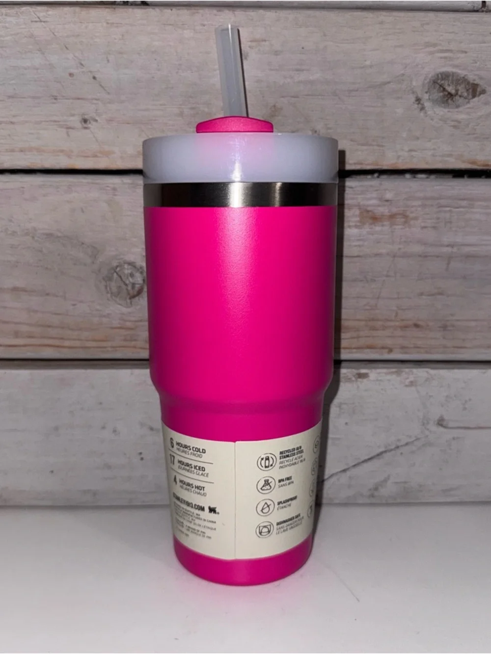Stanley 14oz Quencher Tumbler PASSION PINK Summer 2024 Heat Wave Collection NWT - Picture 2 of 6